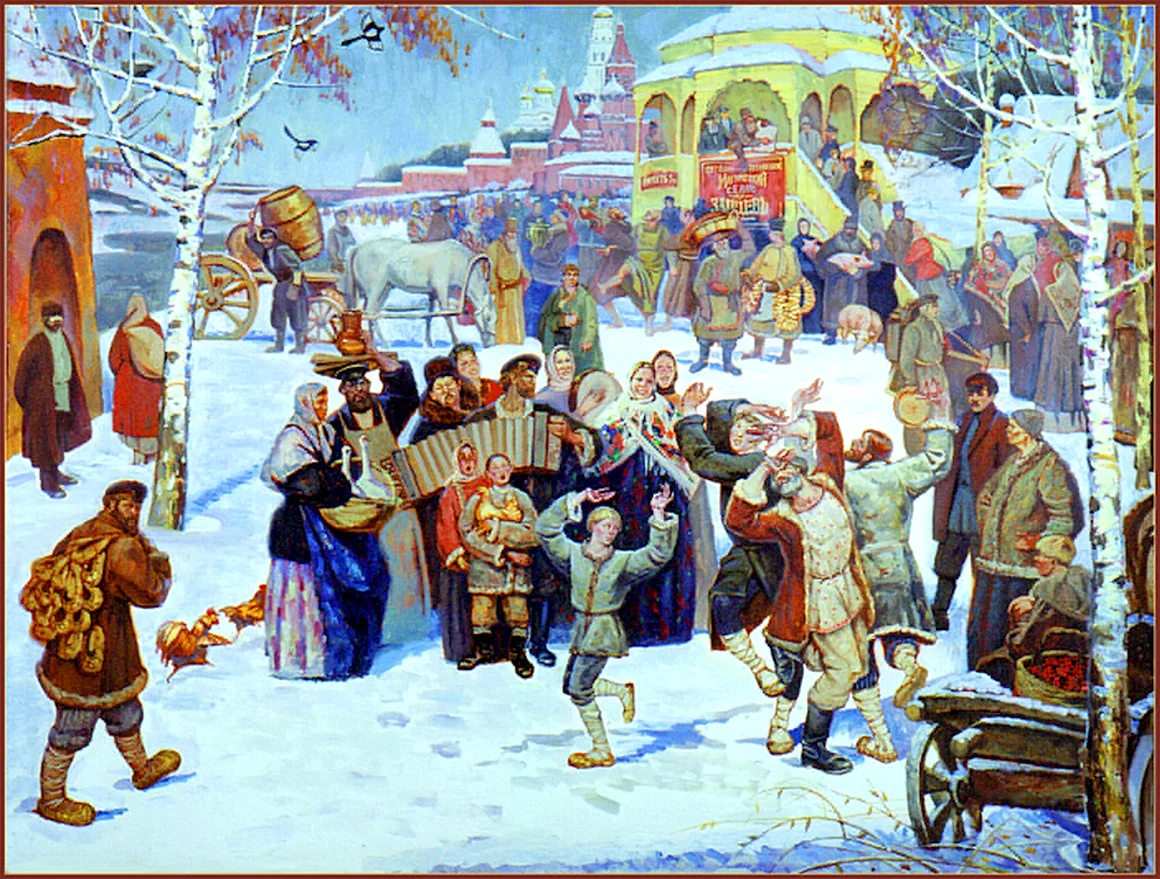 Картина масленичные гуляния 1881 года Рябушкина Андрея