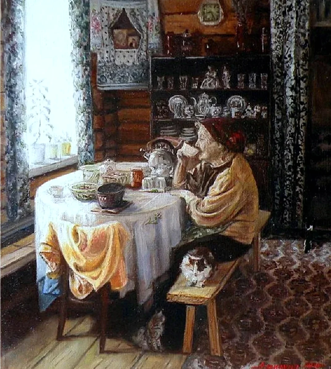 Картина Светланы Бердник чаепитие