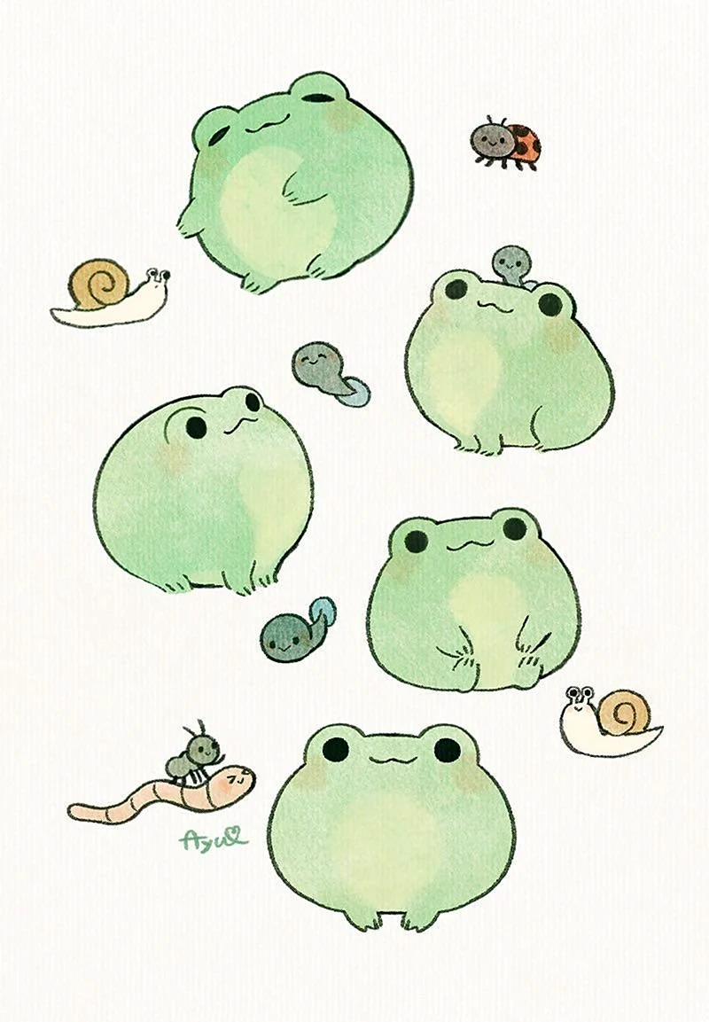 Кавайные лягушки