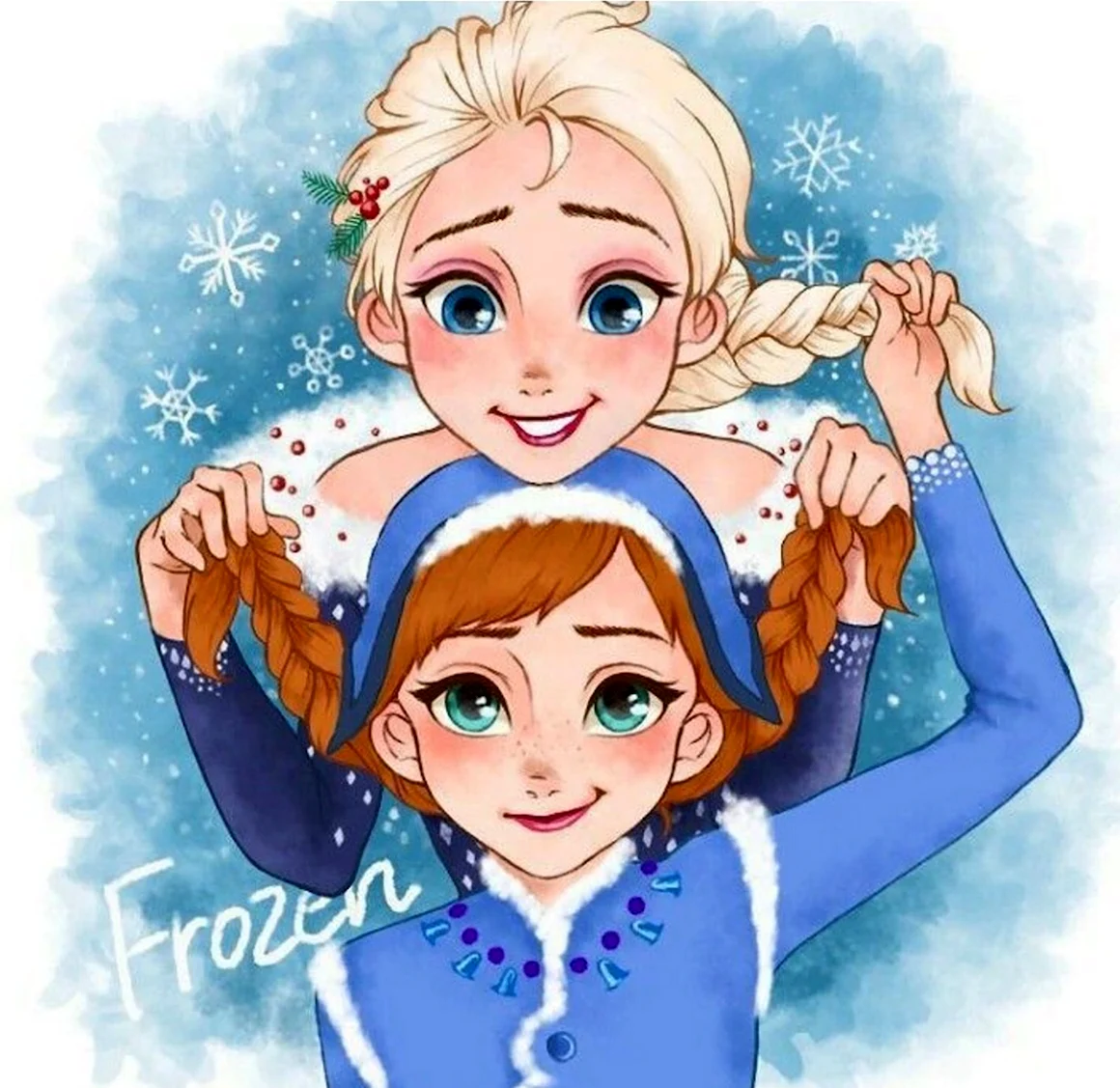 Холодное сердце 2 Эльза и Анна обнимаются