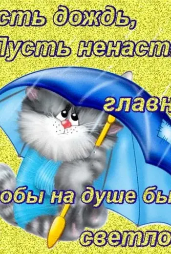 Хорошего настроения в дождливую погоду