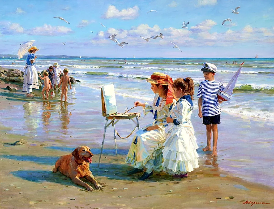Художник Александр Аверин море
