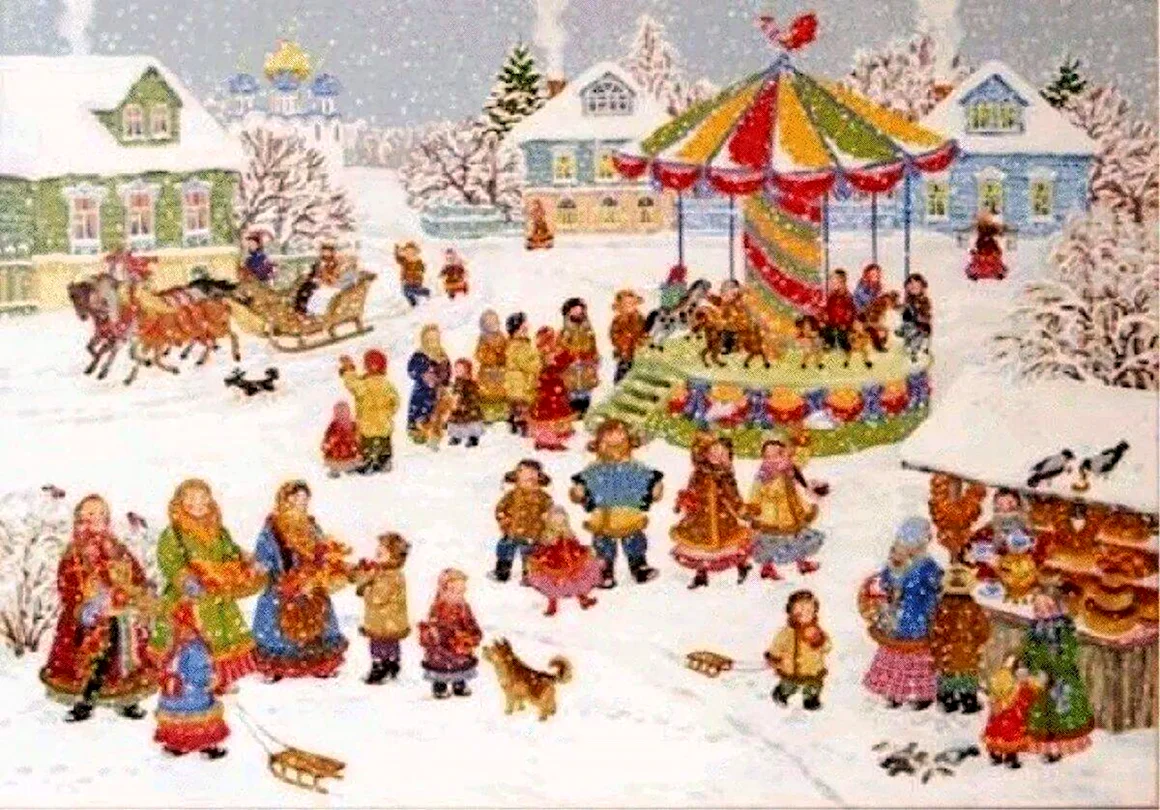 Художник Елена Уварова Масленица