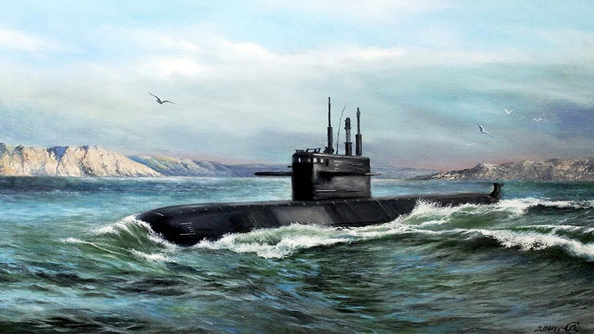 Художник маринист Мурманск подводная лодка