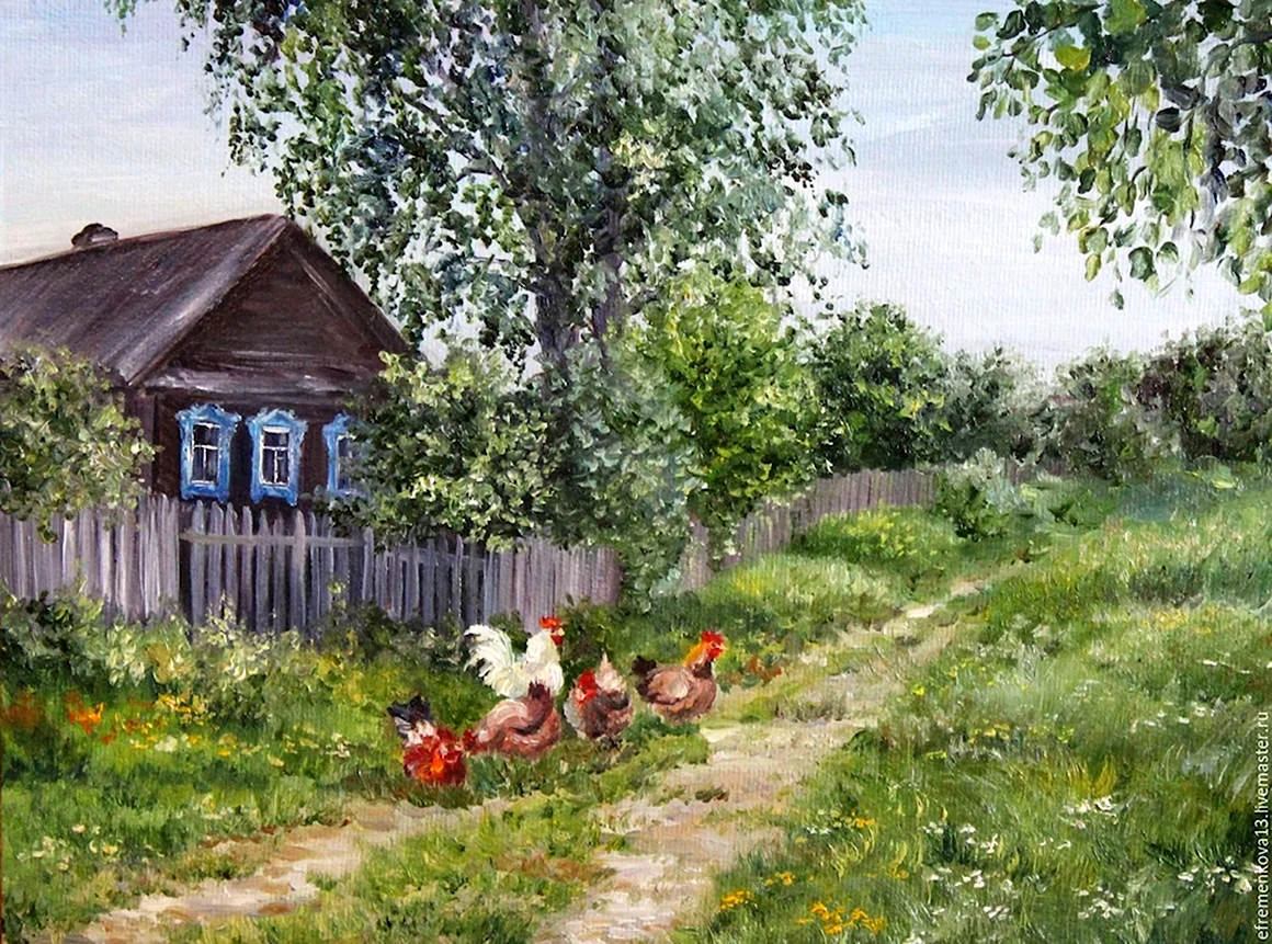 Художник Михаил Бровкин картины дом в деревне