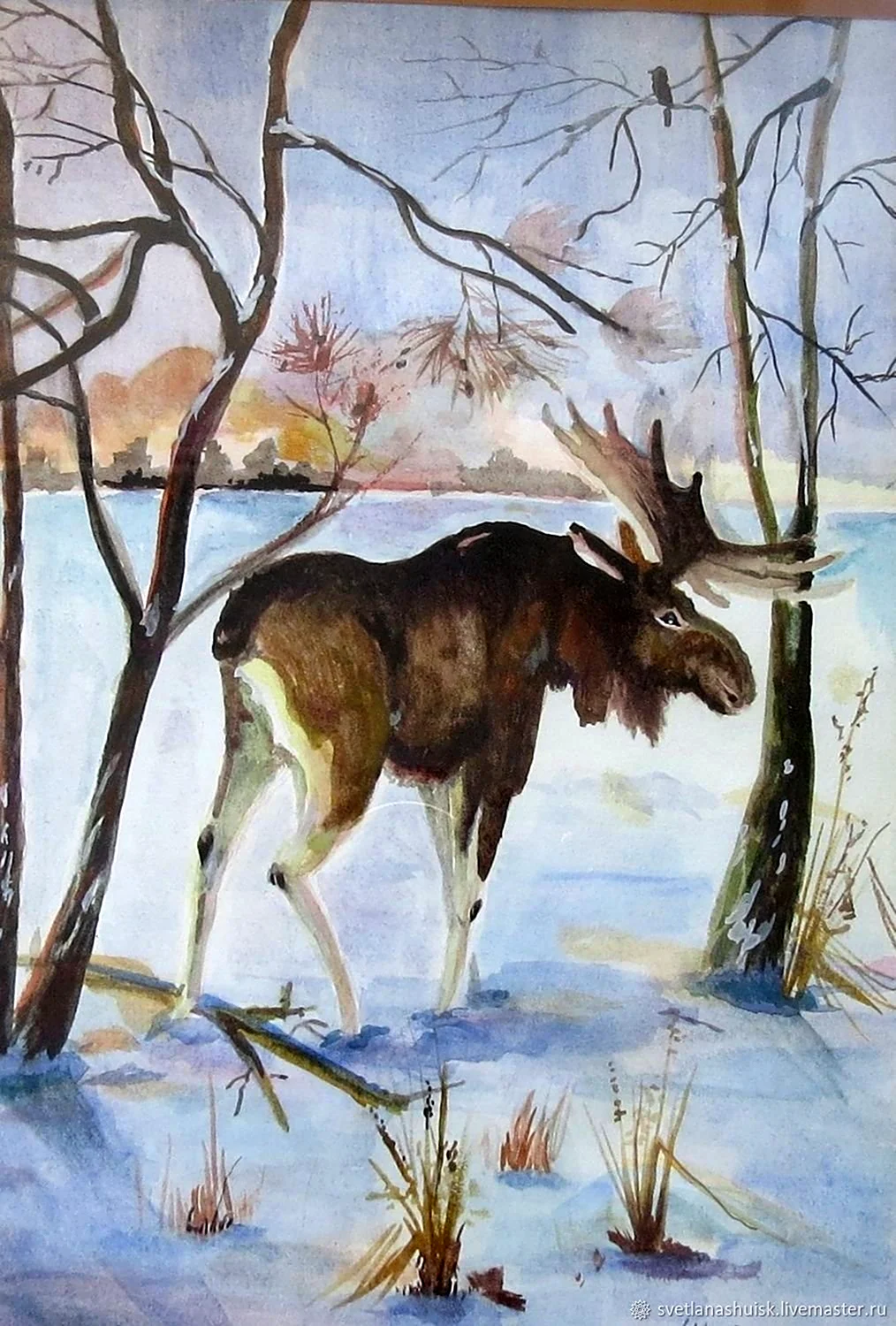 Художник Обрядин лоси 1989