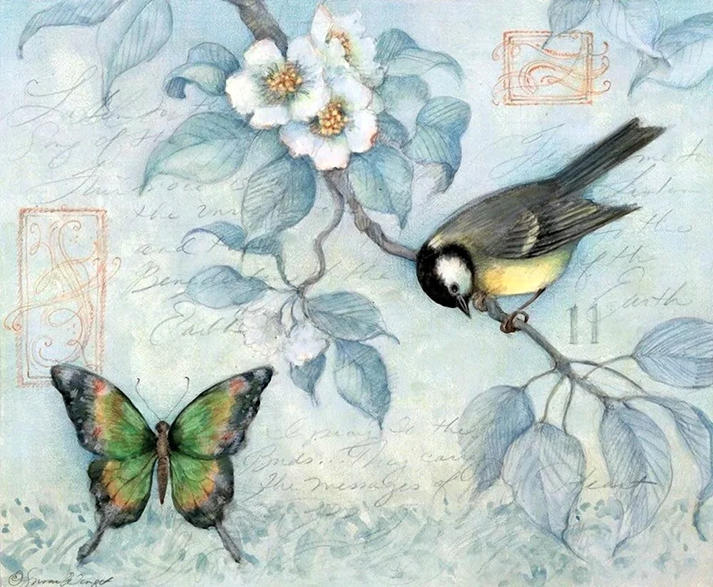 Художница Susan Winget птицы