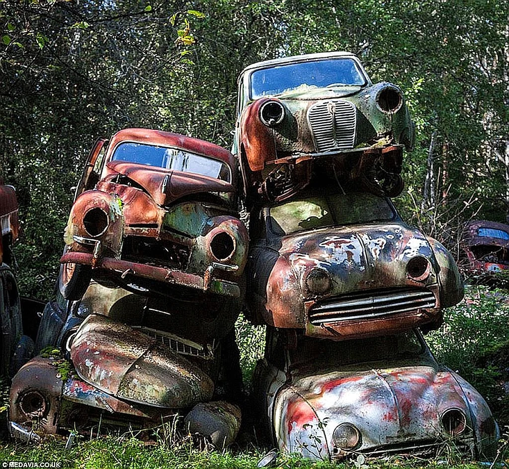 Кладбище автомобилей Бастнас Bastnäs car Cemetery Бастнас