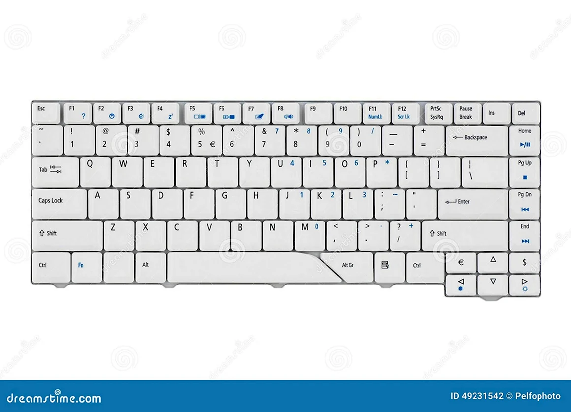 Клавиатура для ноутбука Acer Aspire one 751 1410 1810t Ferrari one белая