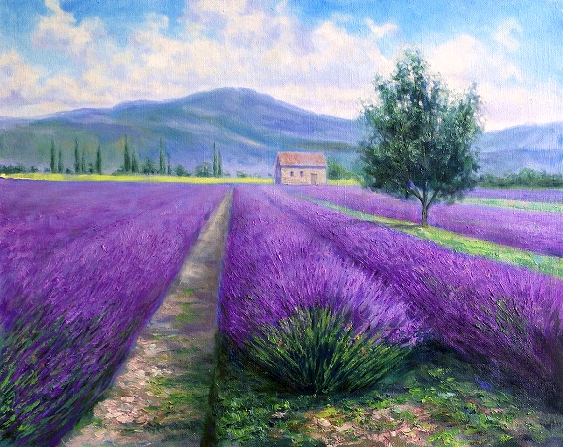Клод Моне Лавандовое поле