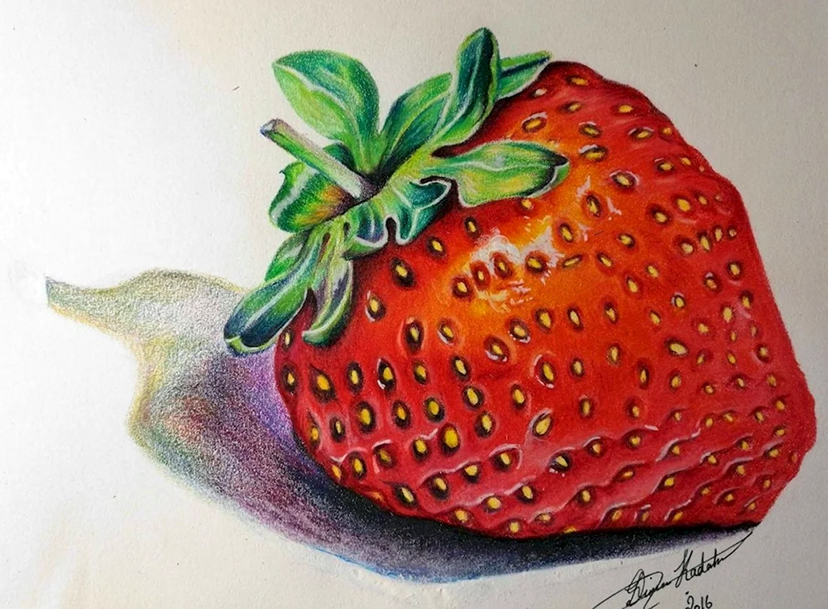 Клубника рисунок