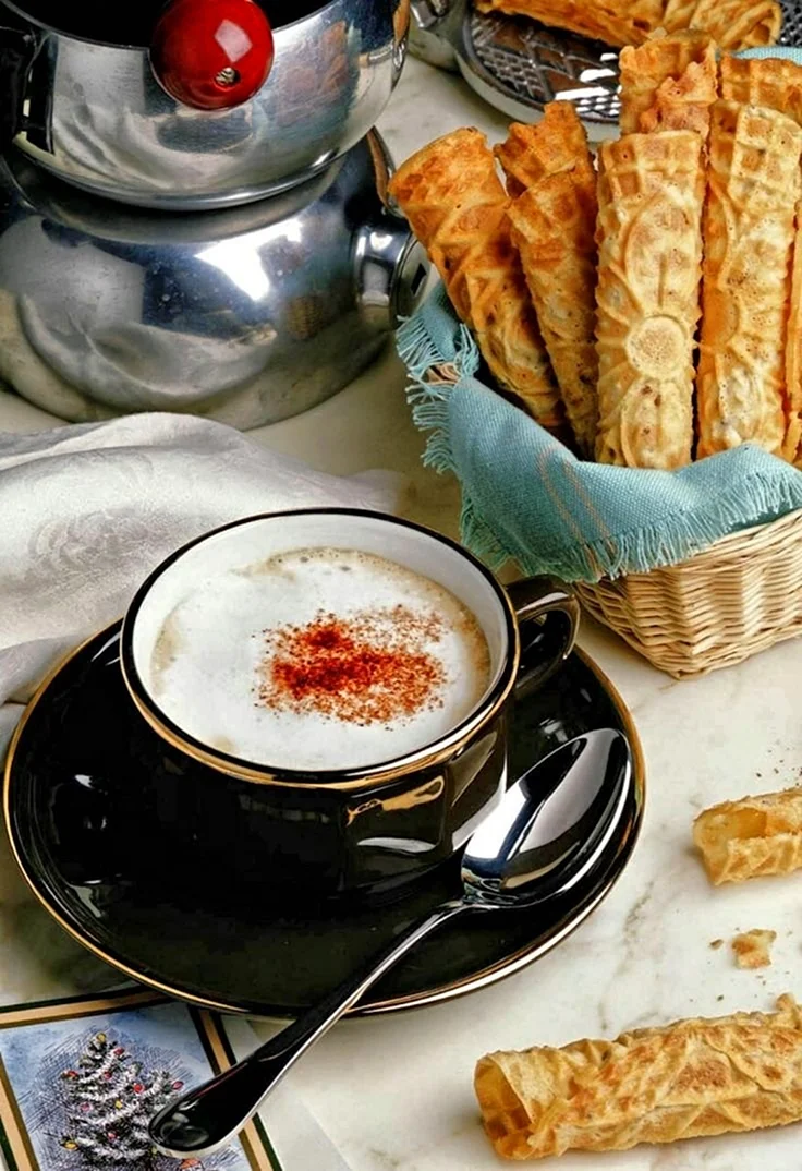 Кофе и вафли