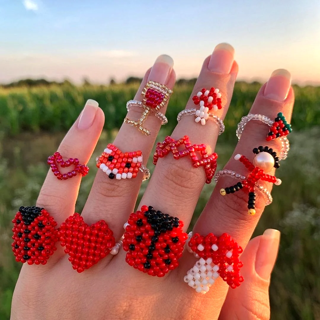 Кольца из бисера