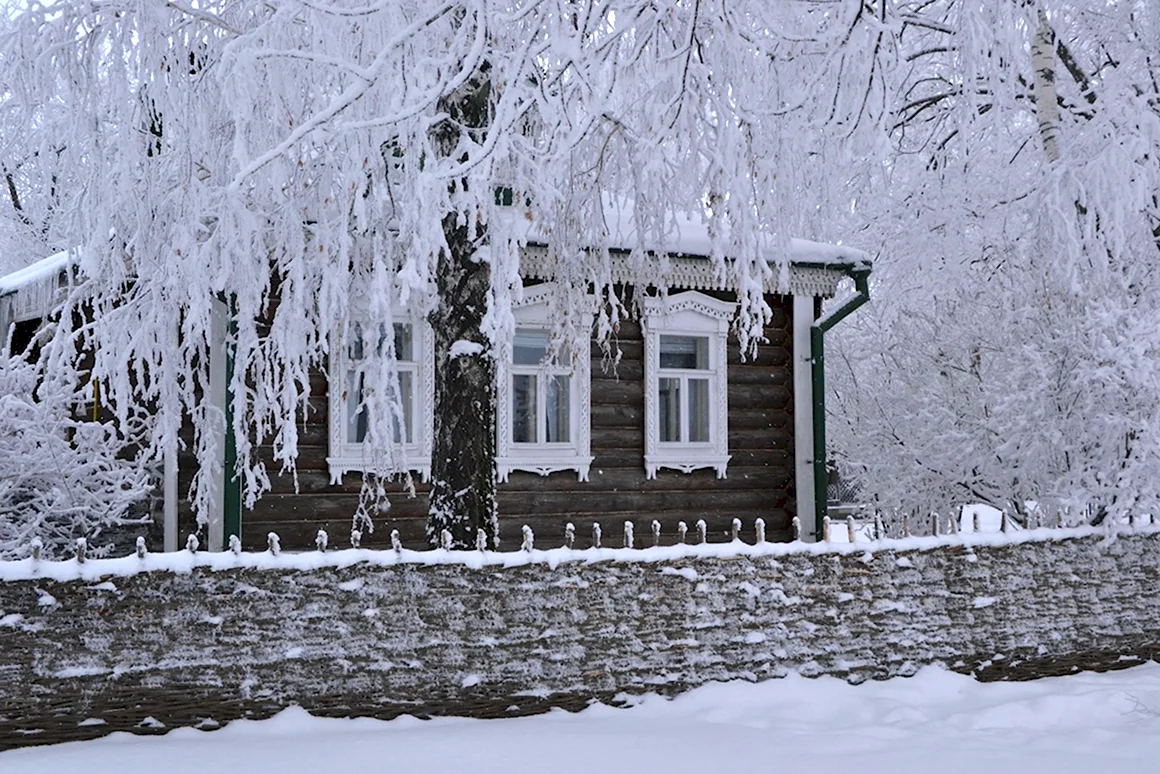 Константиново музей Есенина зимой