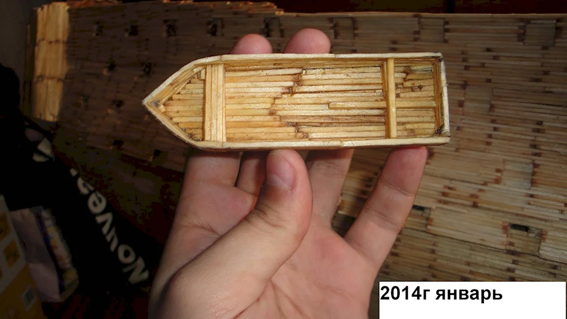Корабль из спичек
