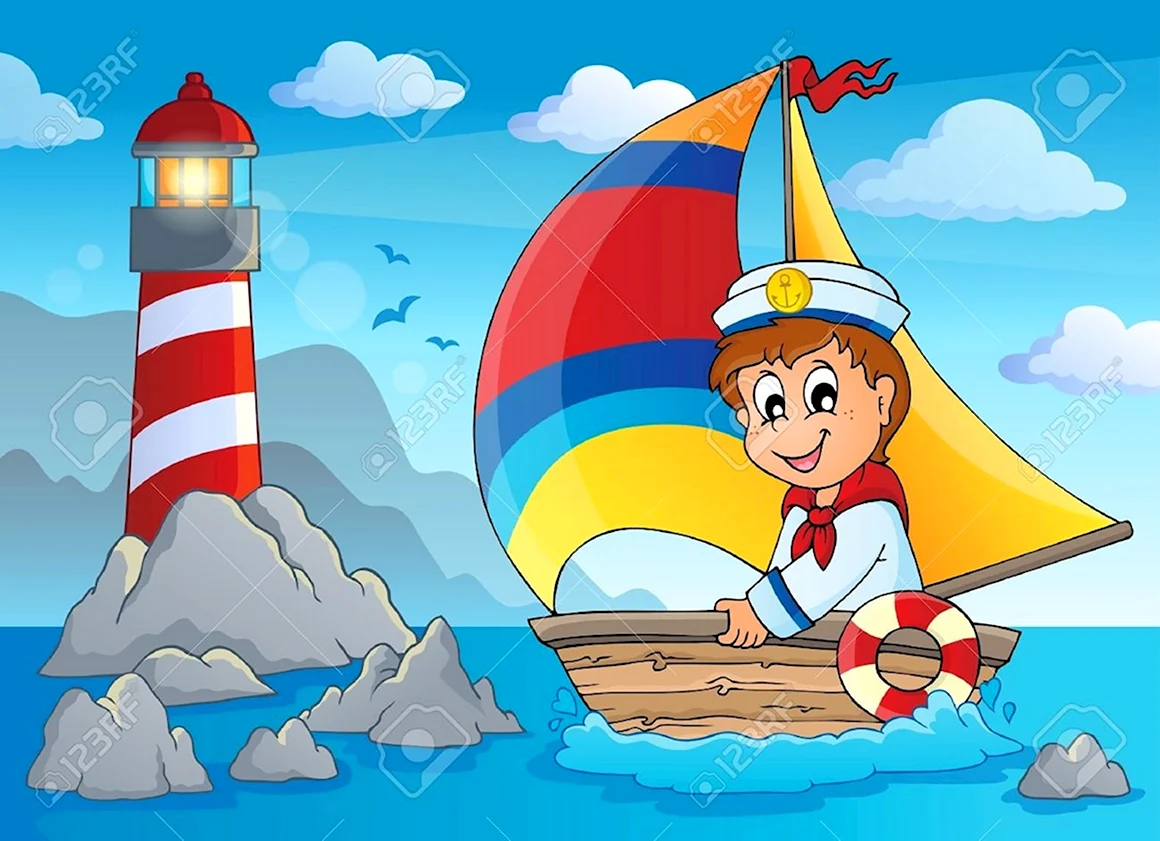 Кораблик с моряком