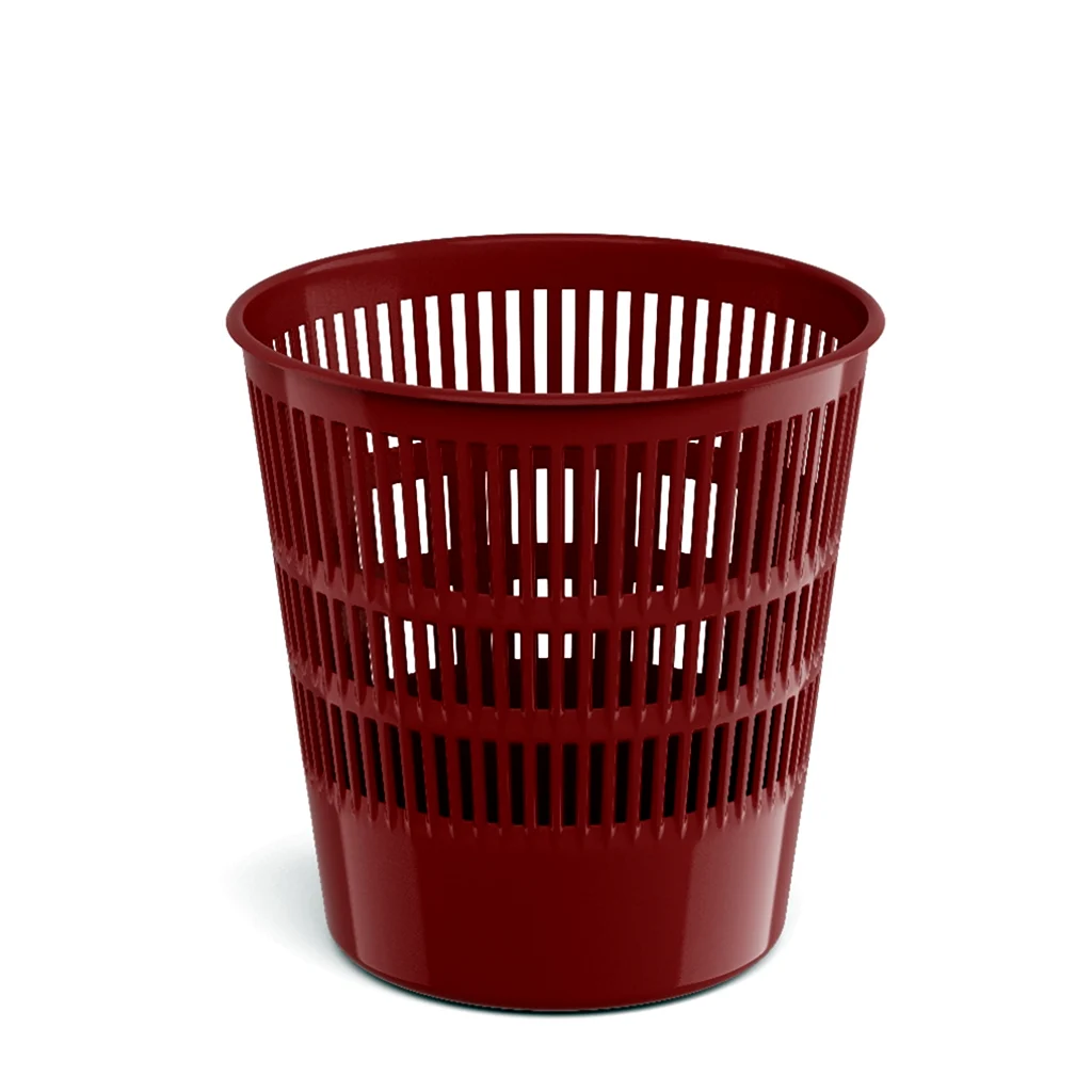 Корзина офисная 12л пластик серая с ручками Uniplast Кху-10