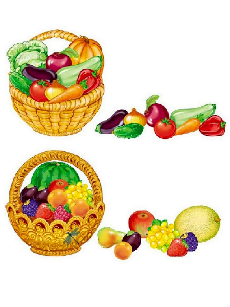 Корзинка фруктов и овощей
