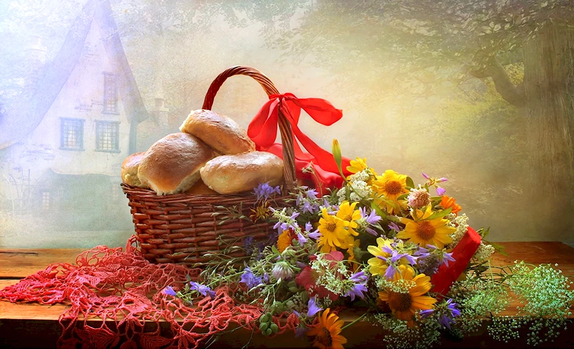 Корзинка с пирожками
