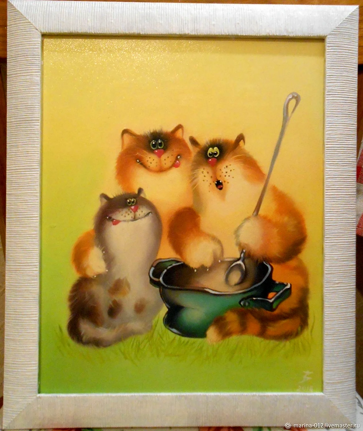 Кошачья семья картина