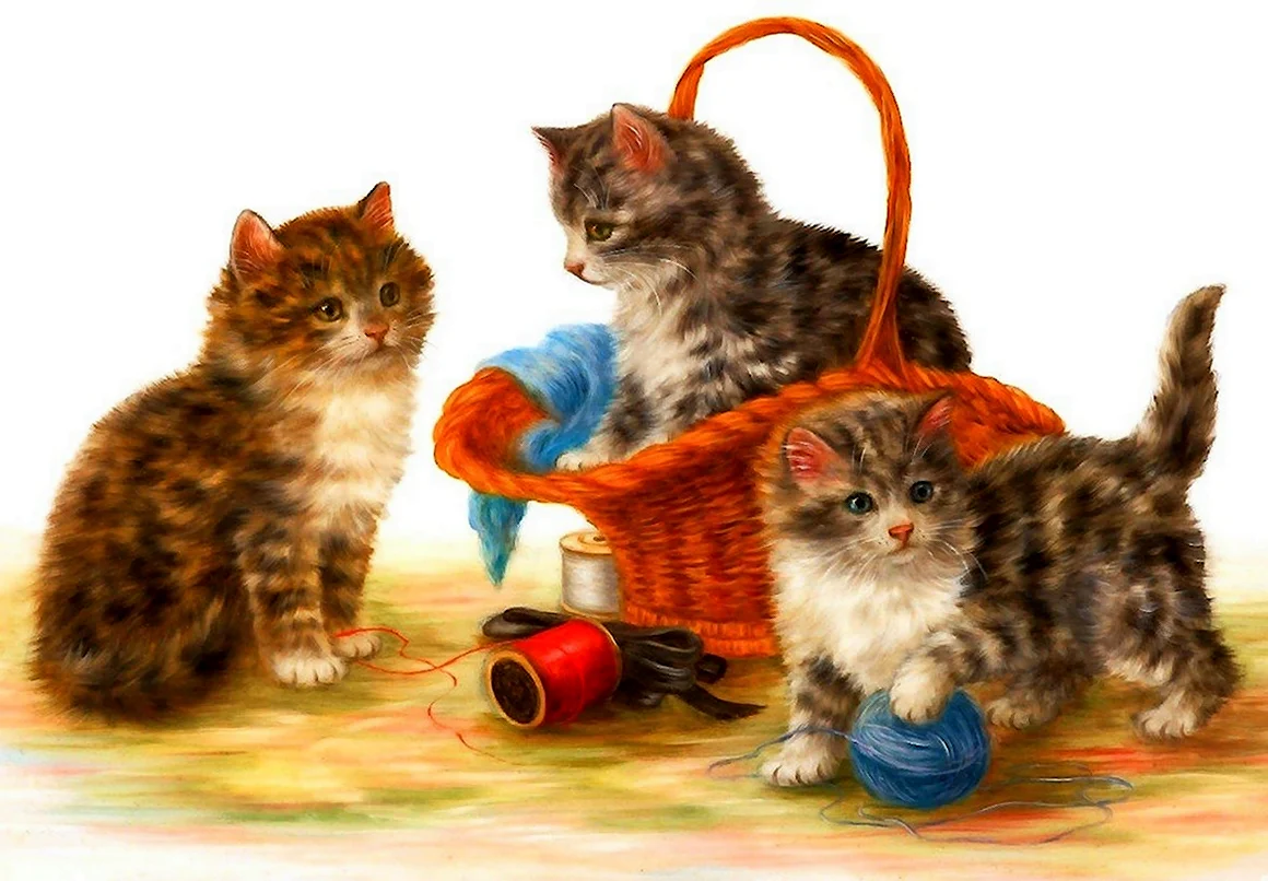 Кошка с котятами