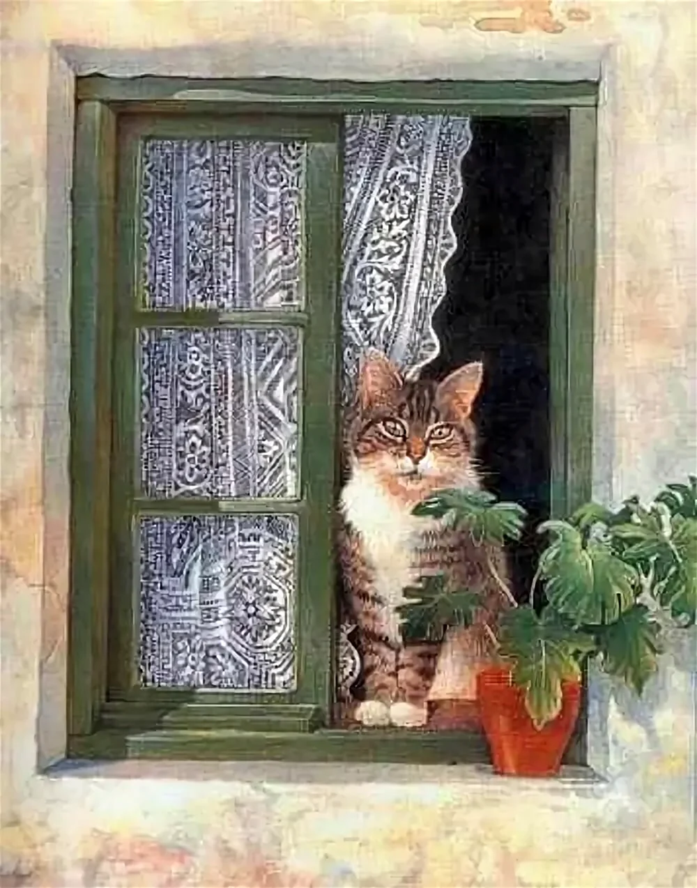 Кошки на окошке