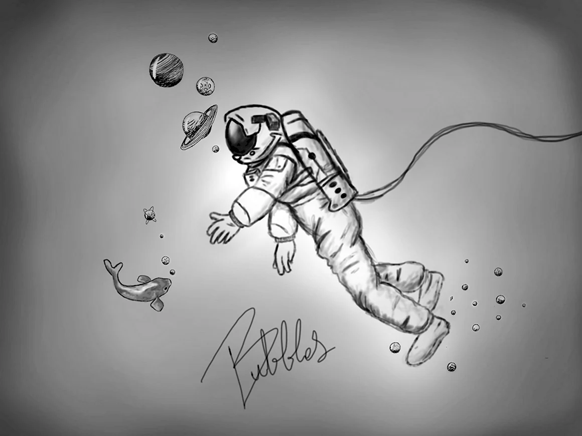 Космонавт рисунок