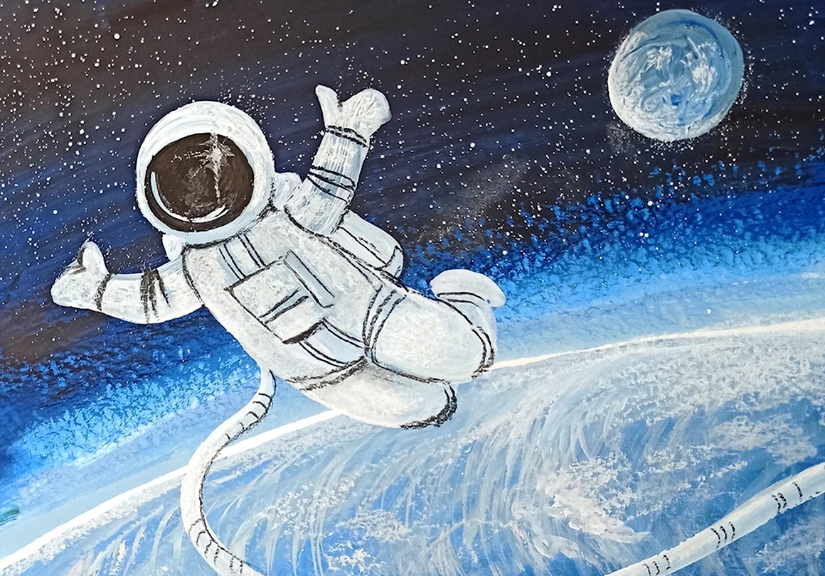 Космонавт рисунок