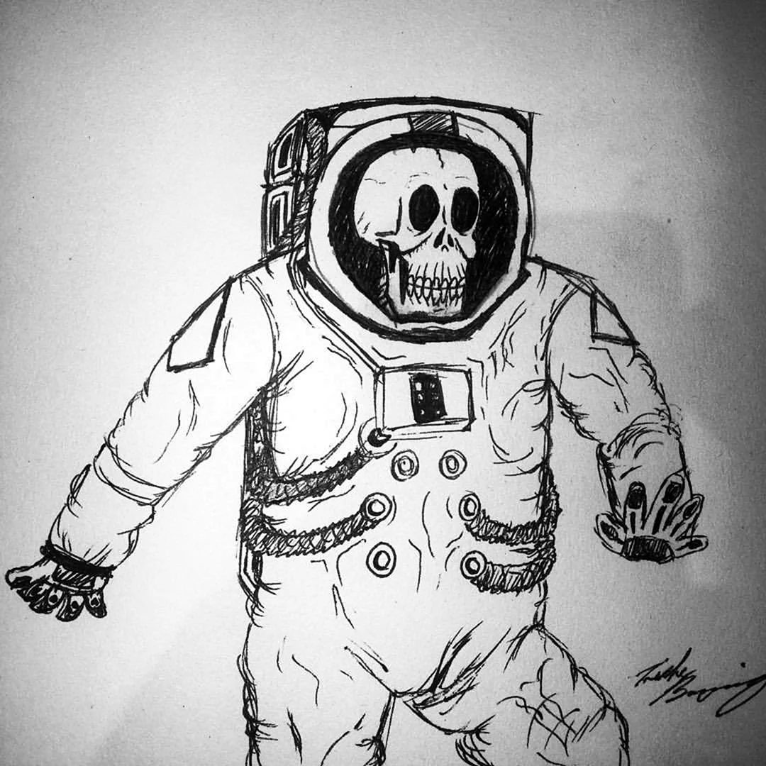 Космонавт рисунок легко