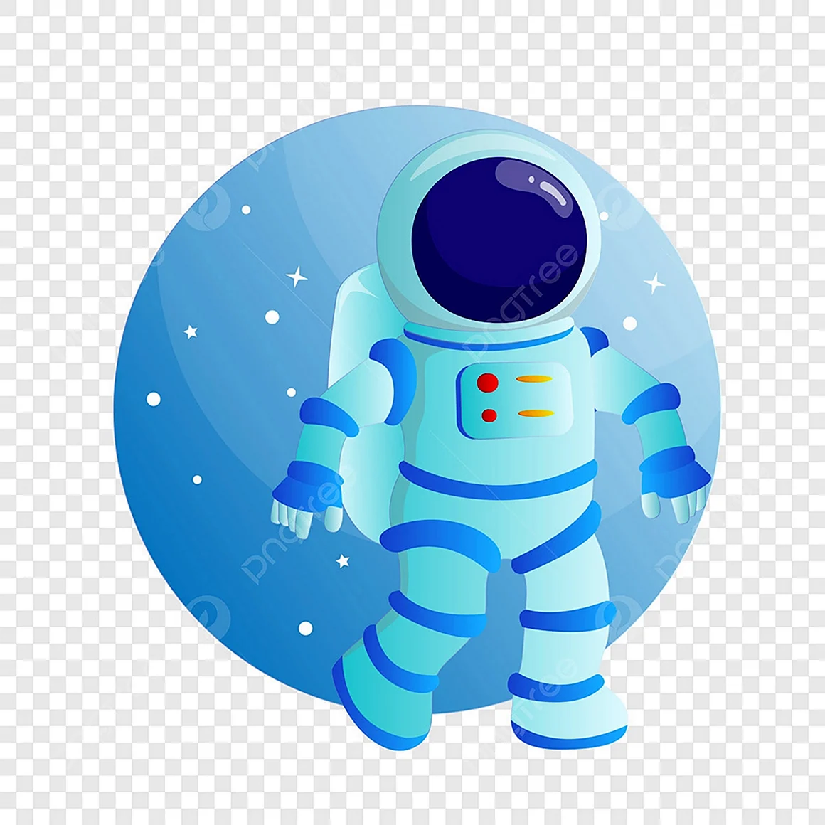 Космонавт цветной на белом фоне