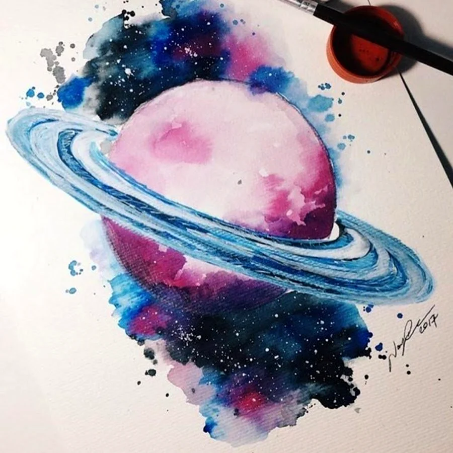 Космос акварелью