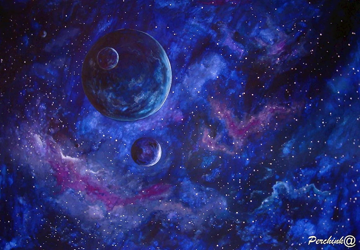Космос гуашью