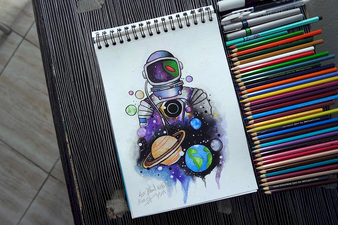 Космос маркерами