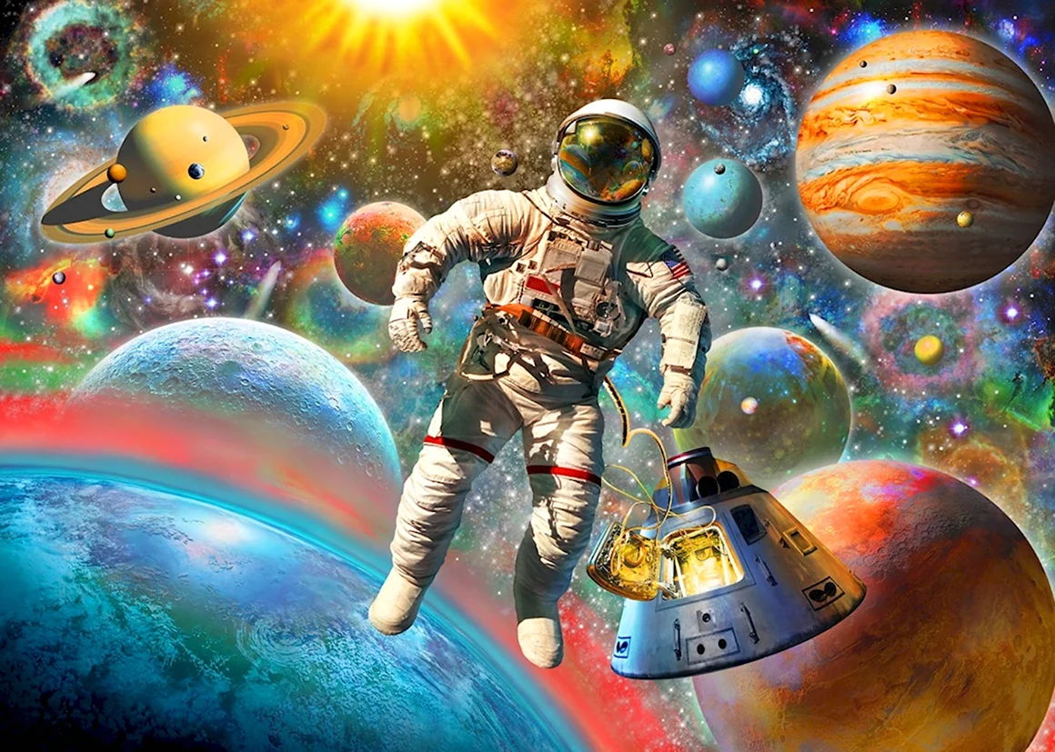 Космос планеты космонавт