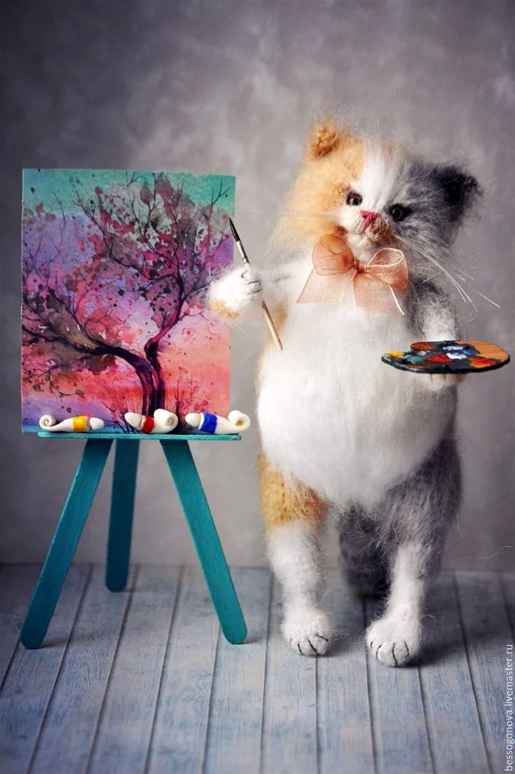 Кот художник