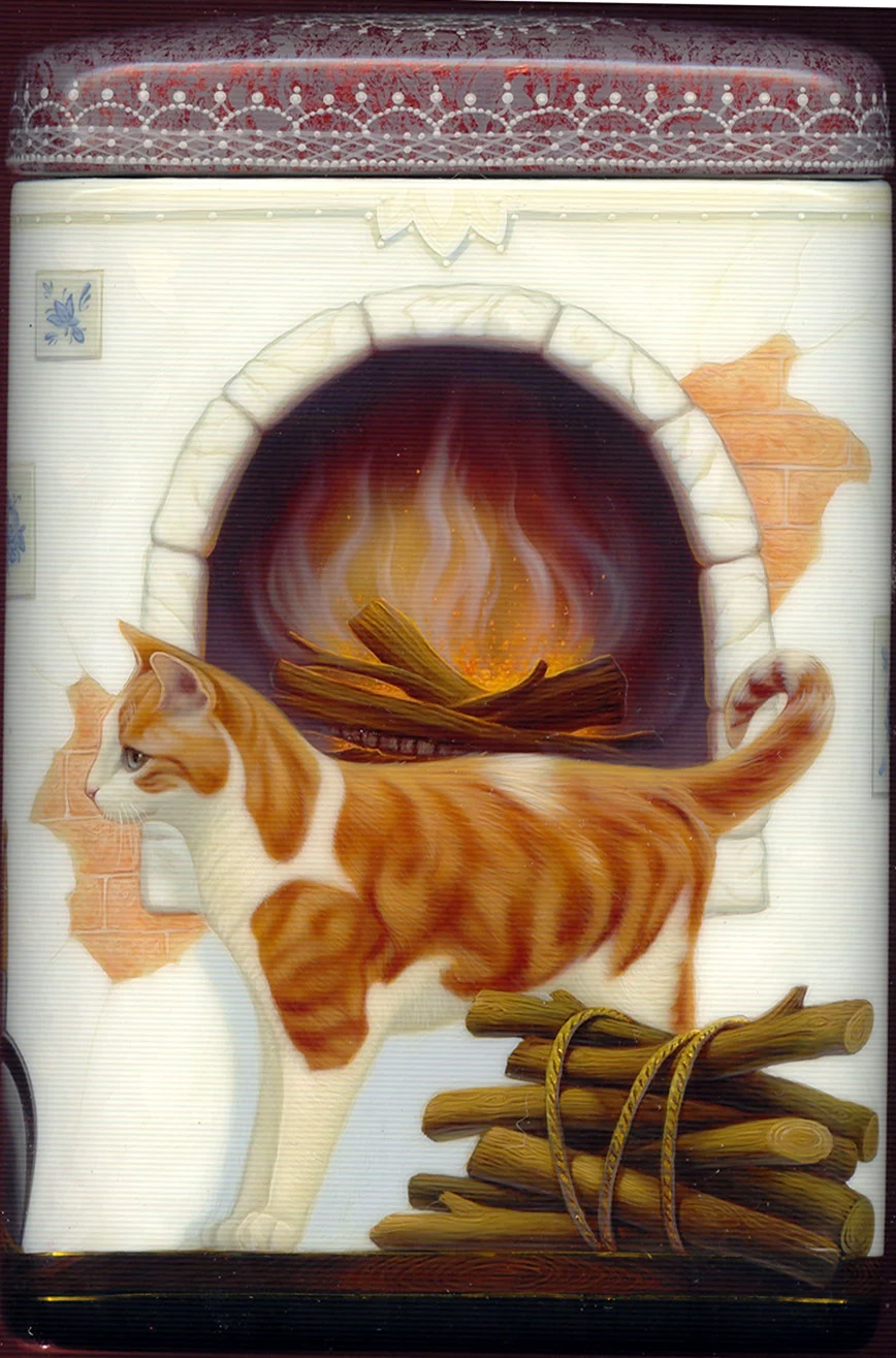 Кот на печке