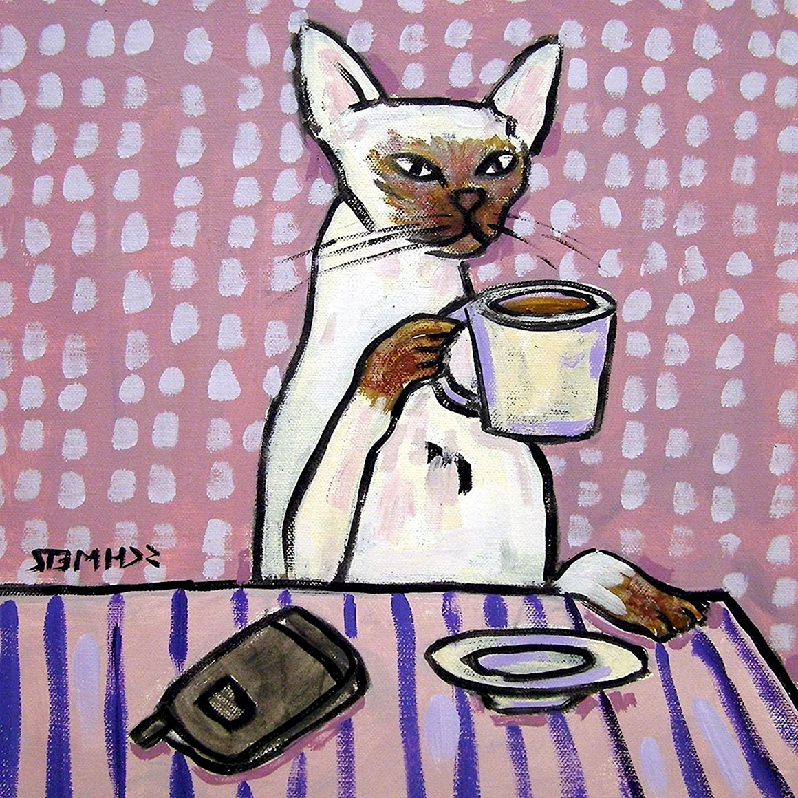 Котик в чашке