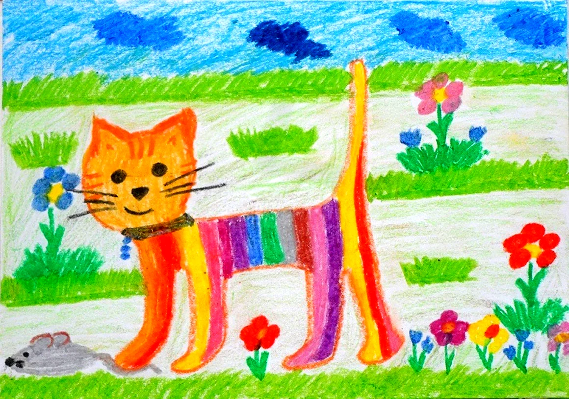 Коты детские рисунки