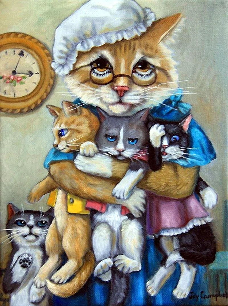 Коты художники Джой Кэмпбелл