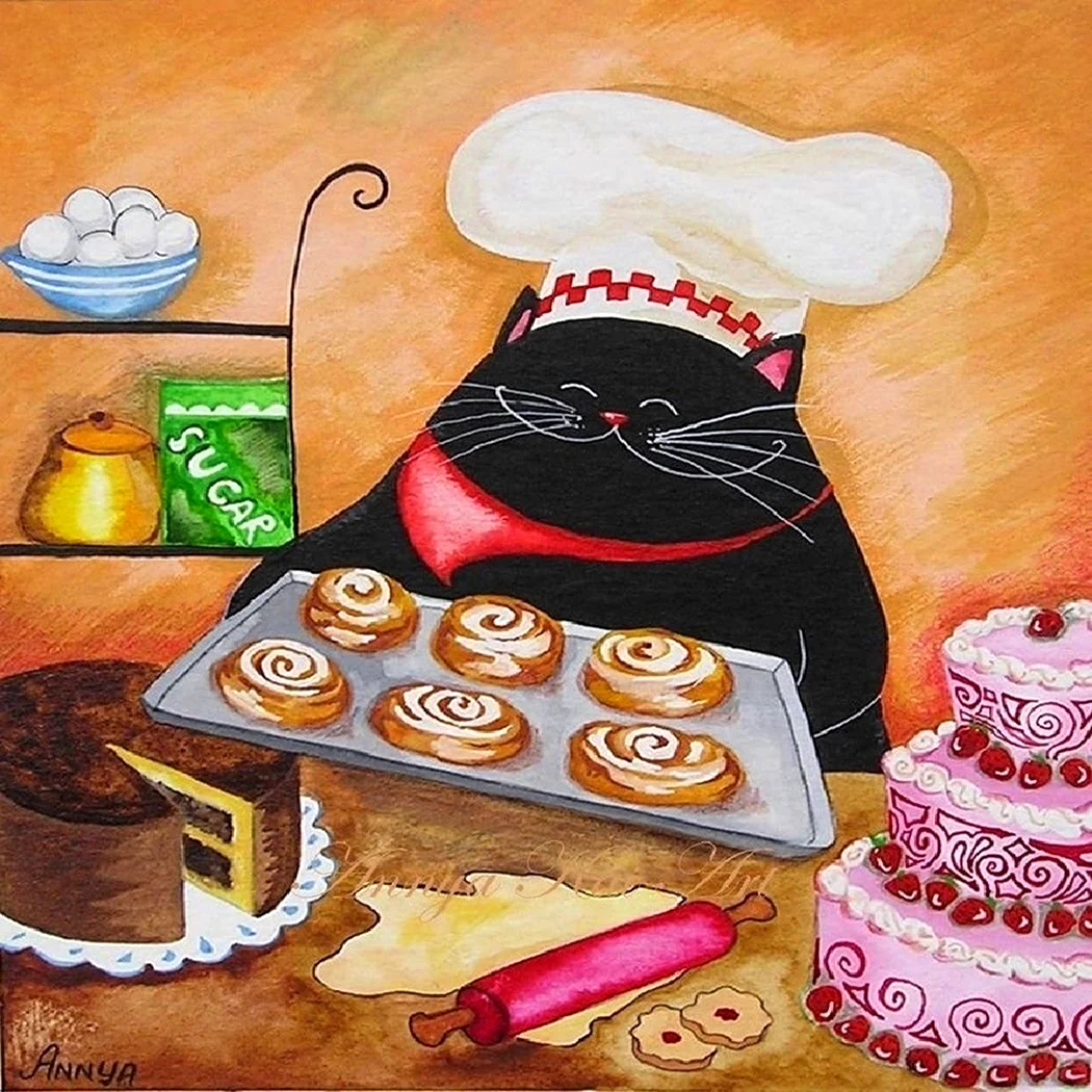 Коты художницы Annya Djachiachvili