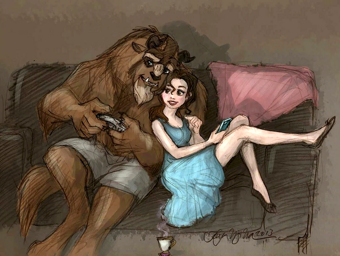 Красавица и чудовище арт