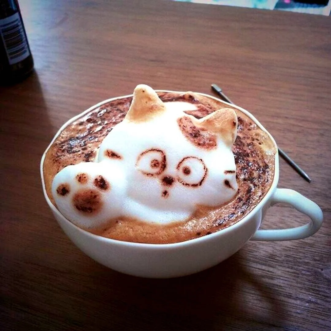 Красивая пенка на кофе