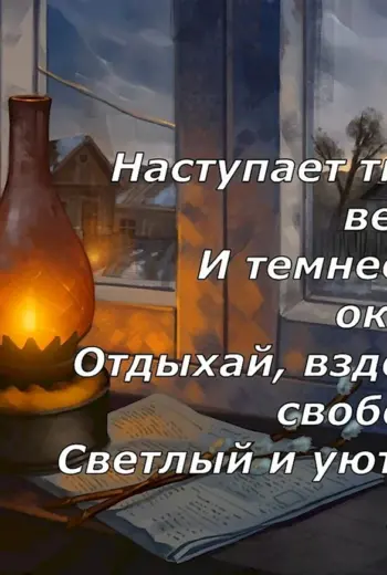 Красивые слова про вечер