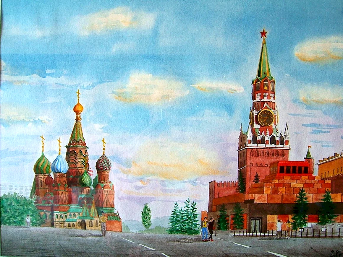 Кремль красками