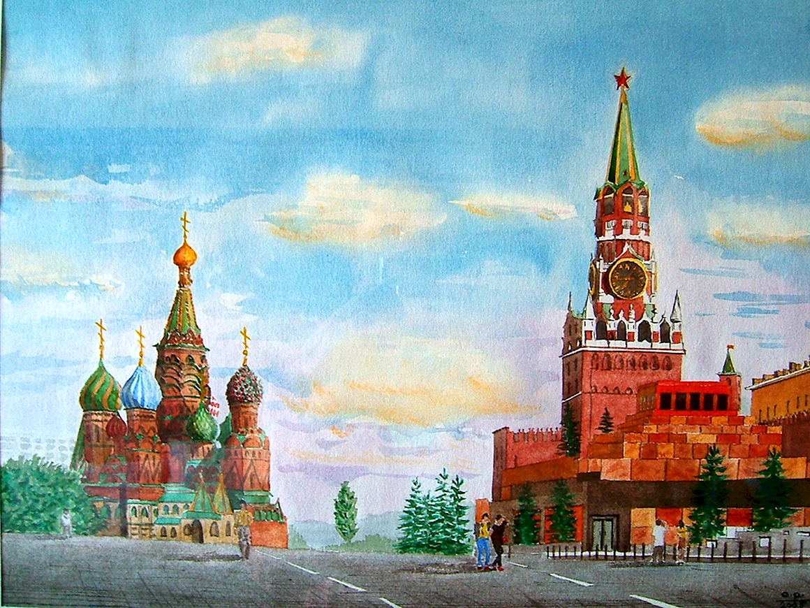Кремль красками