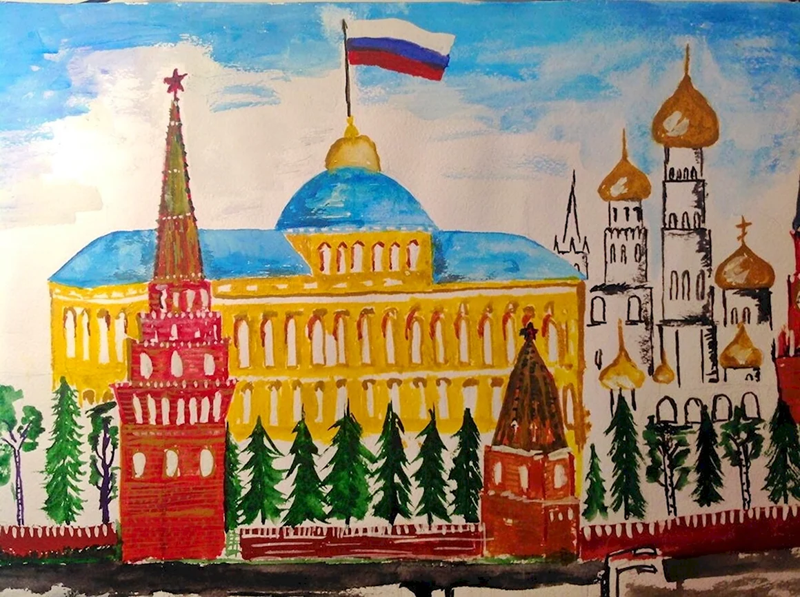 Кремль рисунок