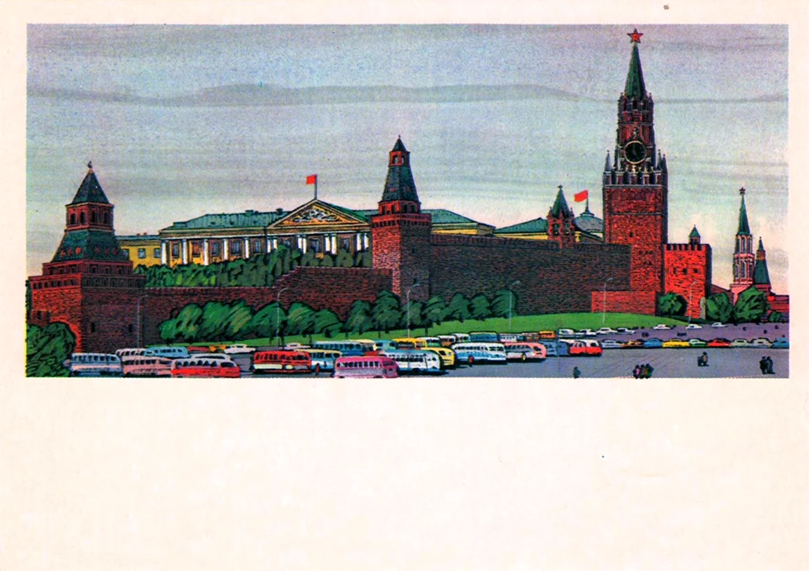 Кремлевская стена рисунок