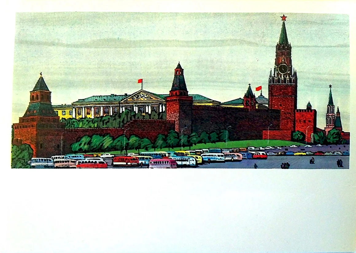 Кремлевская стена рисунок
