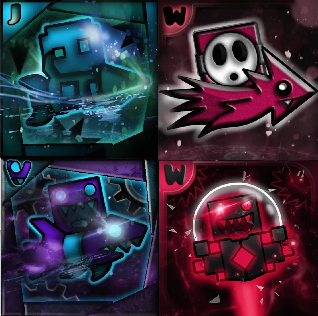 Куб из игры Geometry Dash