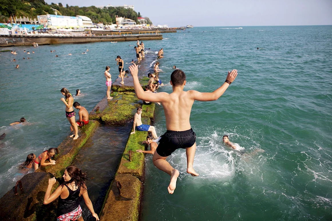Купание в море Турция